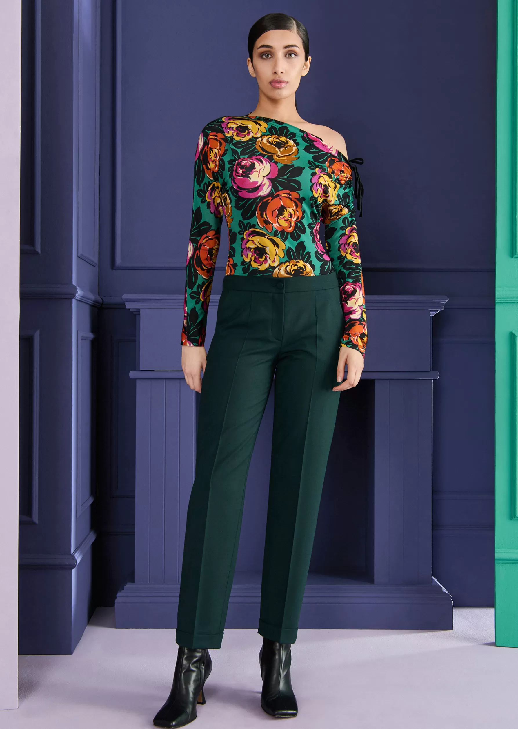 Pants-Talbot Runhof Pants Milena1 Cypressgreen