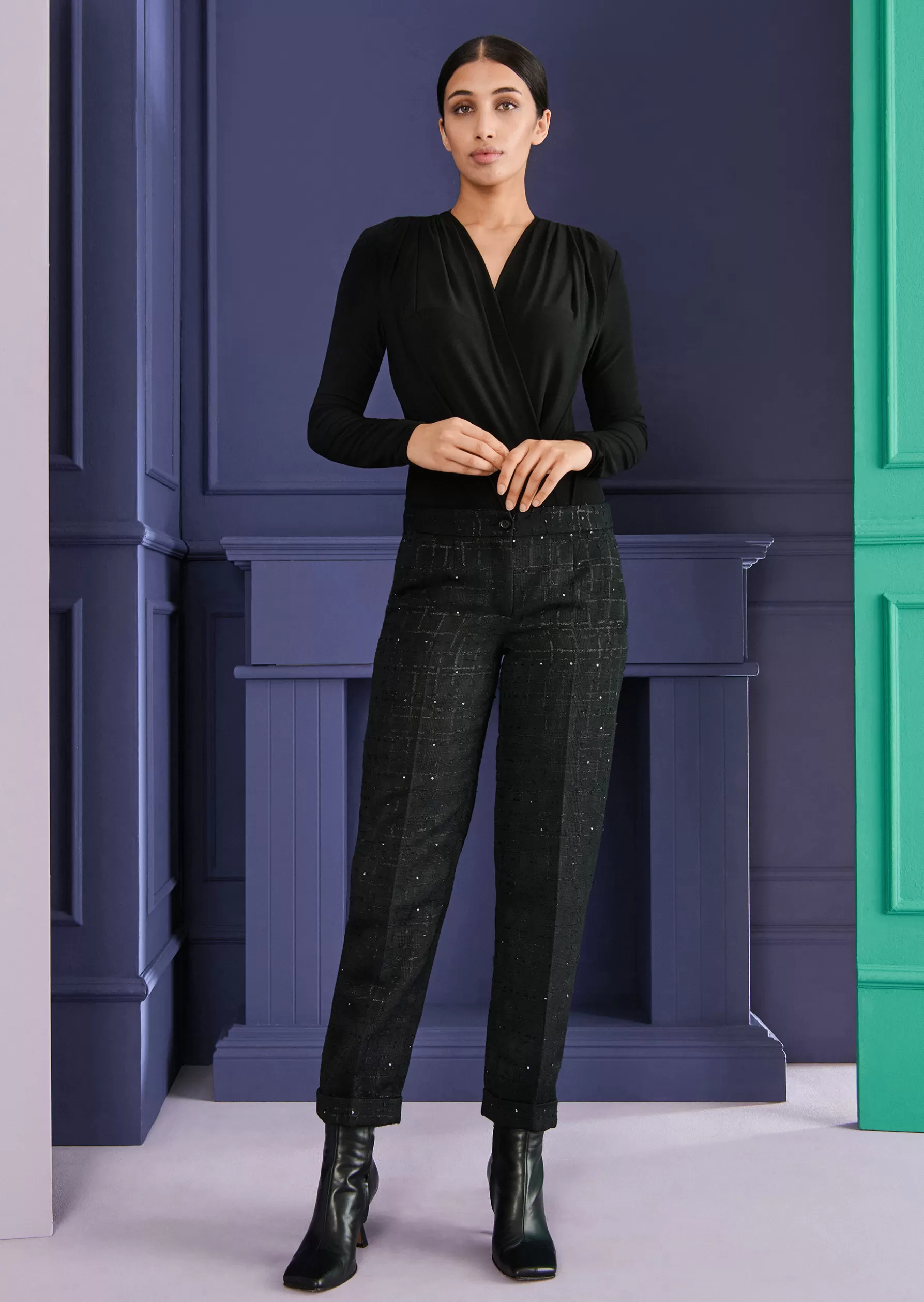 Pants-Talbot Runhof Pants Milena3 Black