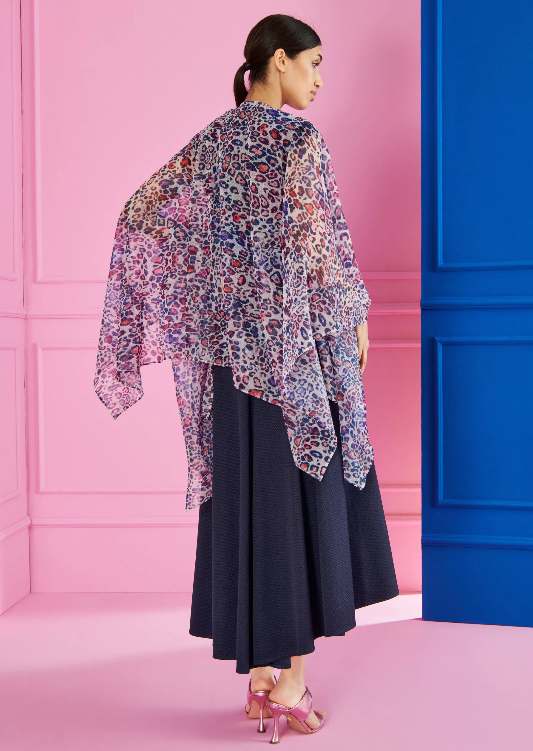 Gifts-Talbot Runhof Poncho Hint5 Fuchsia
