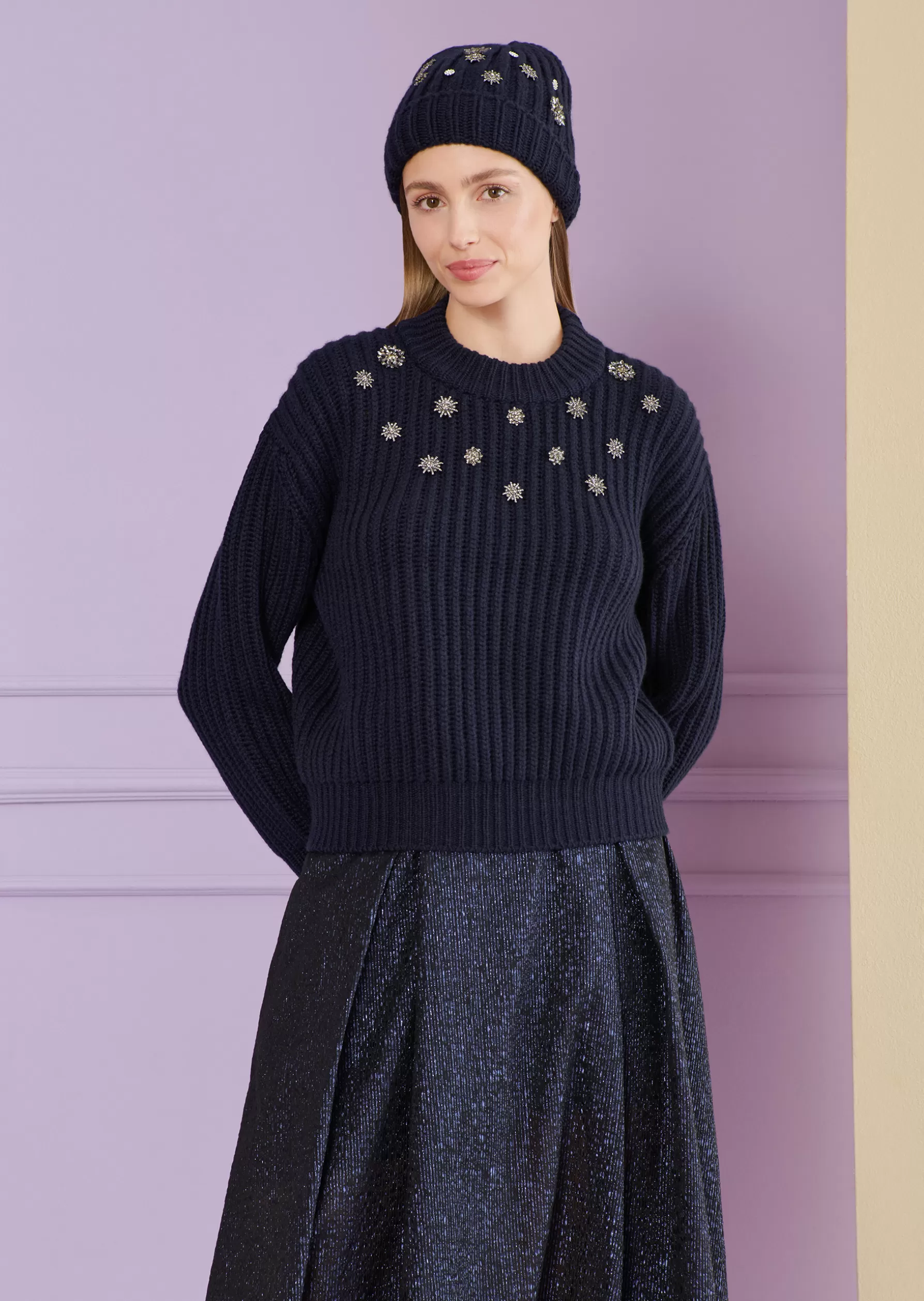 Tops-Talbot Runhof Pullover SanaraSweater1 Midnightblue
