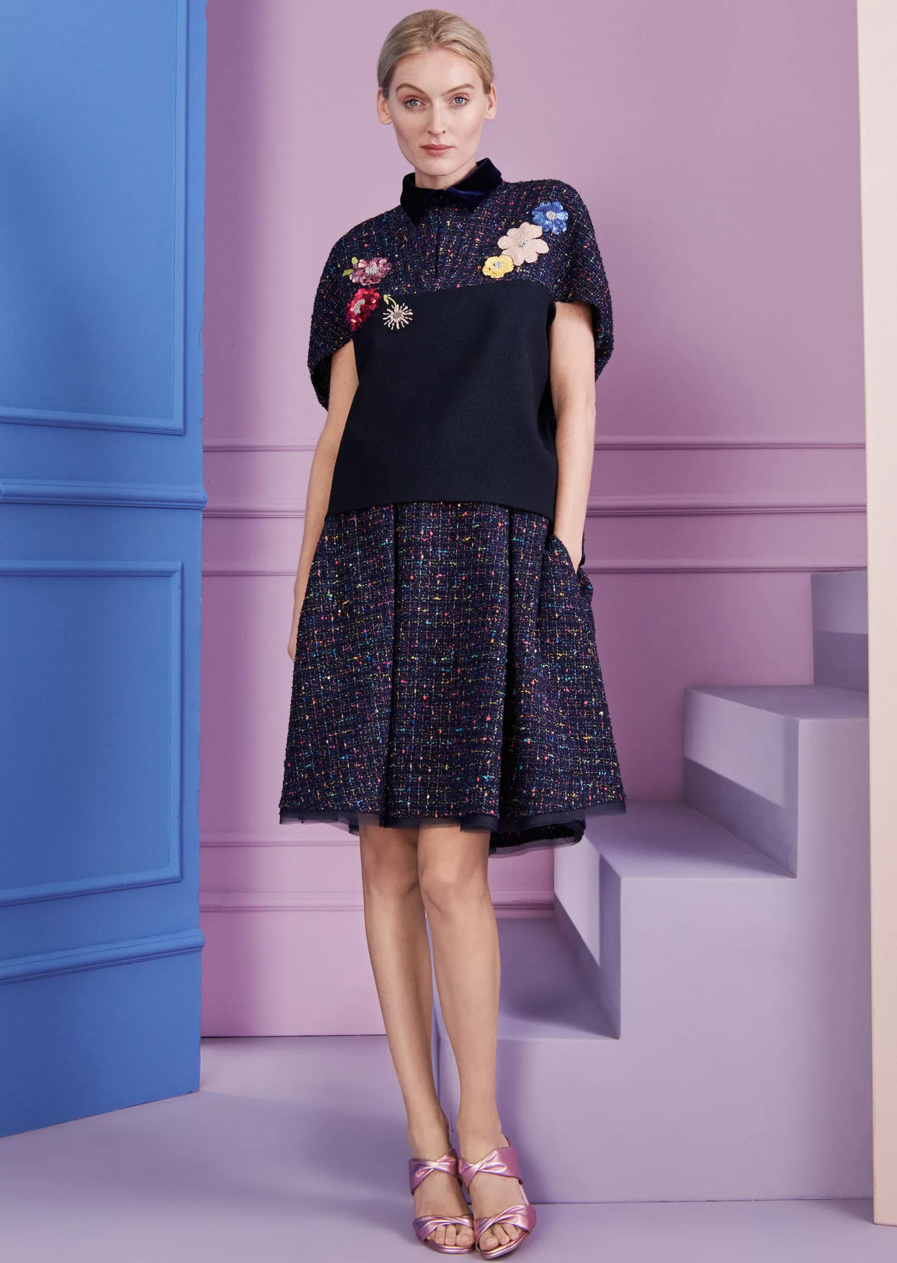 Skirts-Talbot Runhof Skirt Celola8 Royalnavyblue