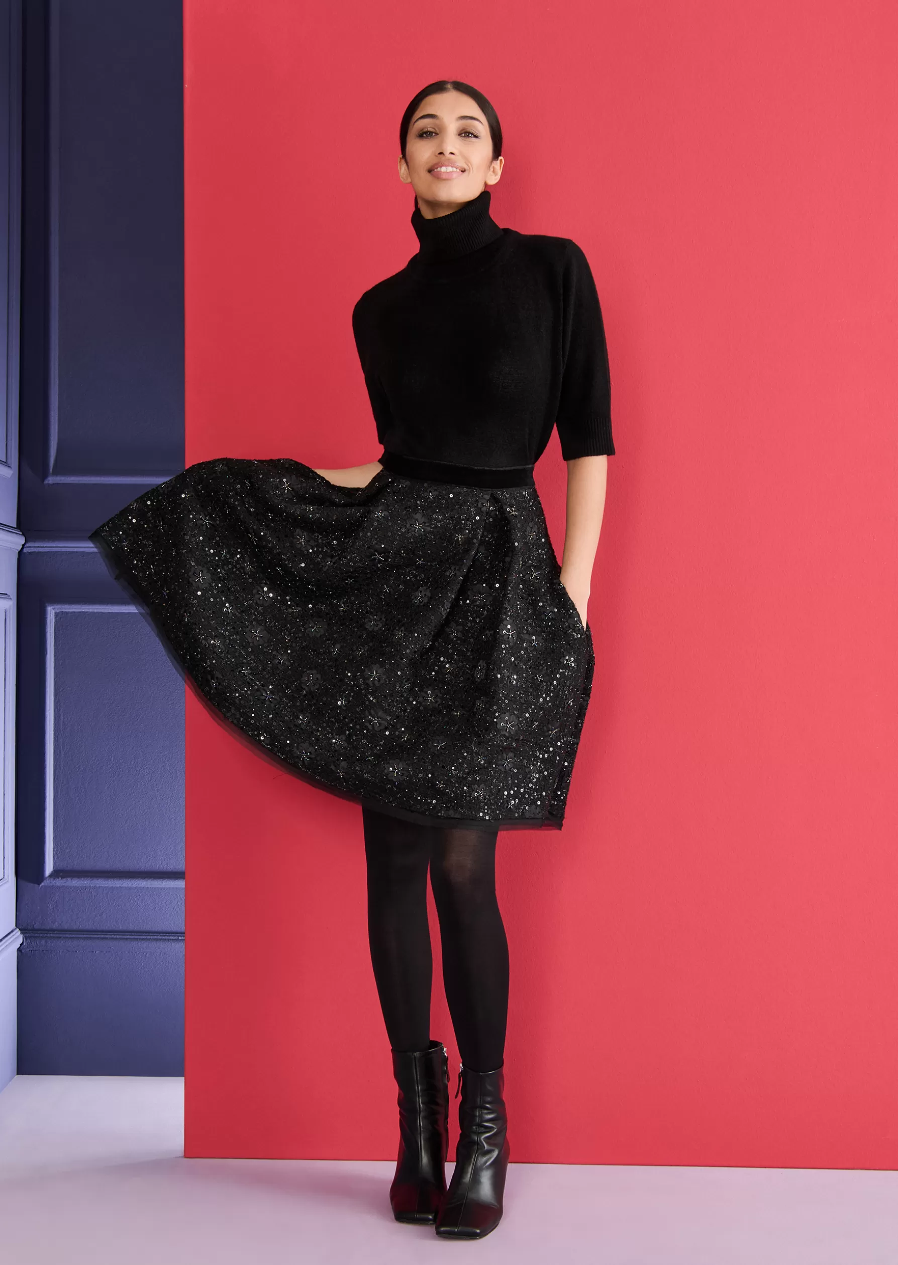 Skirts-Talbot Runhof Skirt Celola8 Black