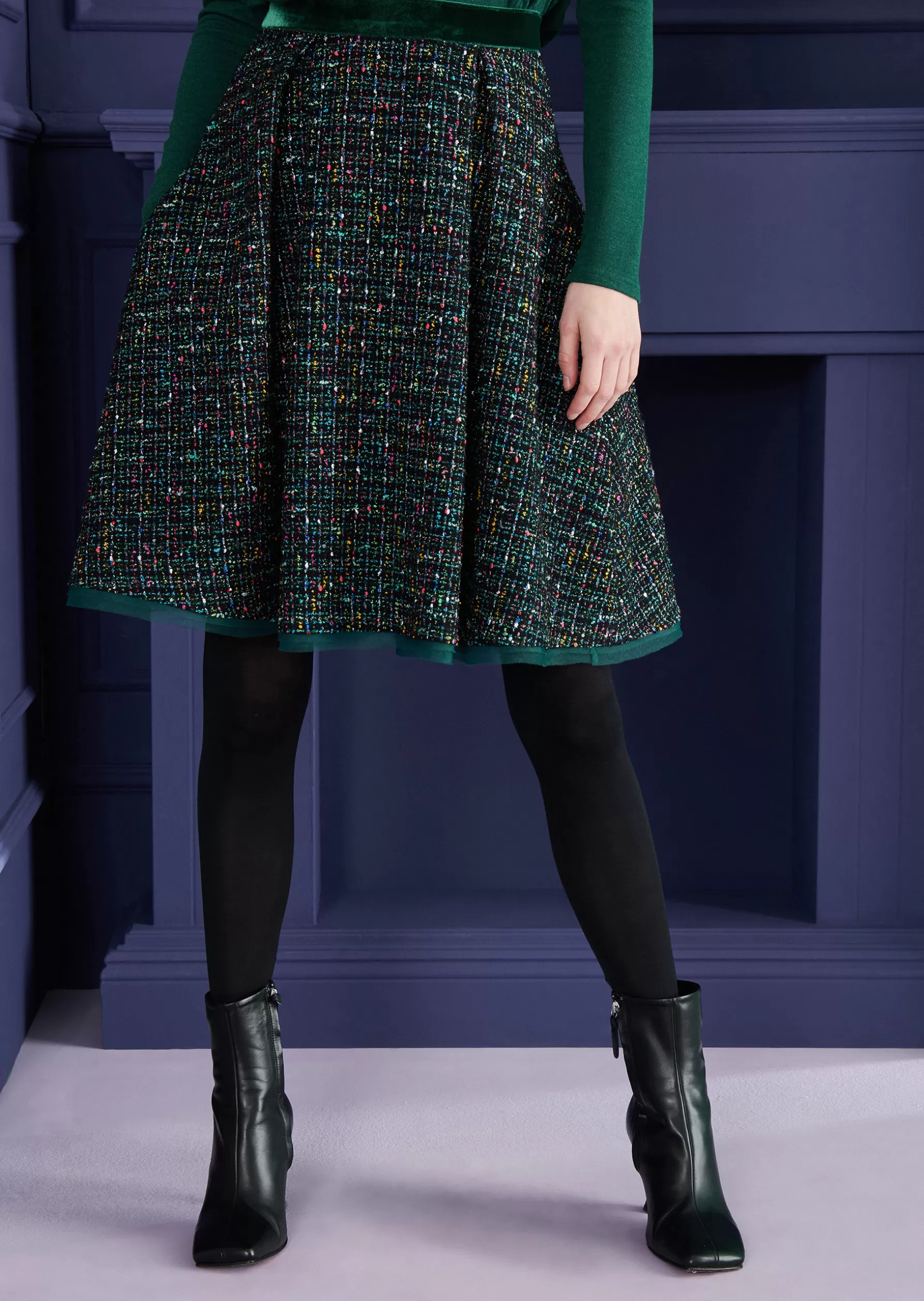 Skirts-Talbot Runhof Skirt Celola8 Cypressgreen