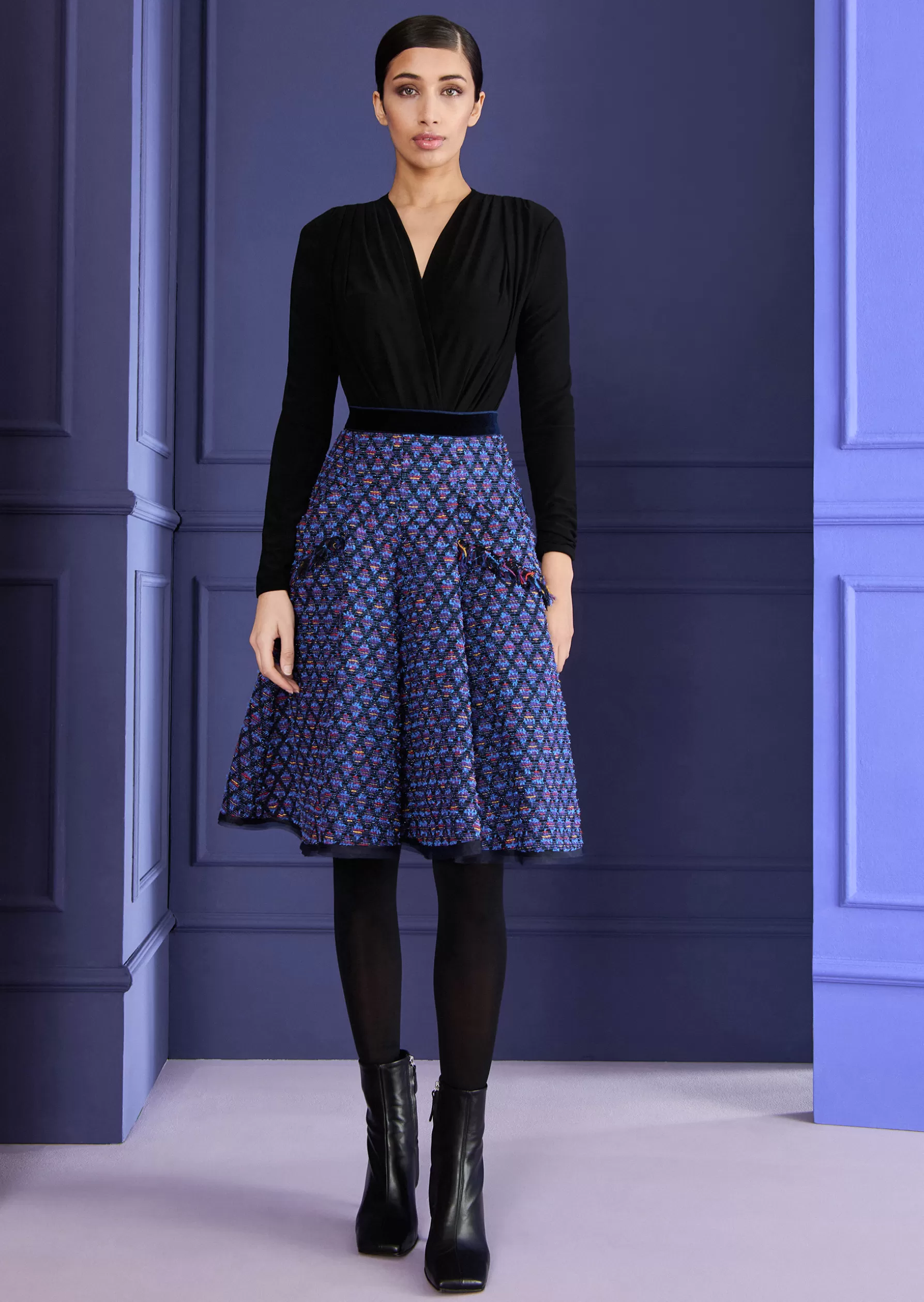 Skirts-Talbot Runhof Skirt Kempten2 Electricblue