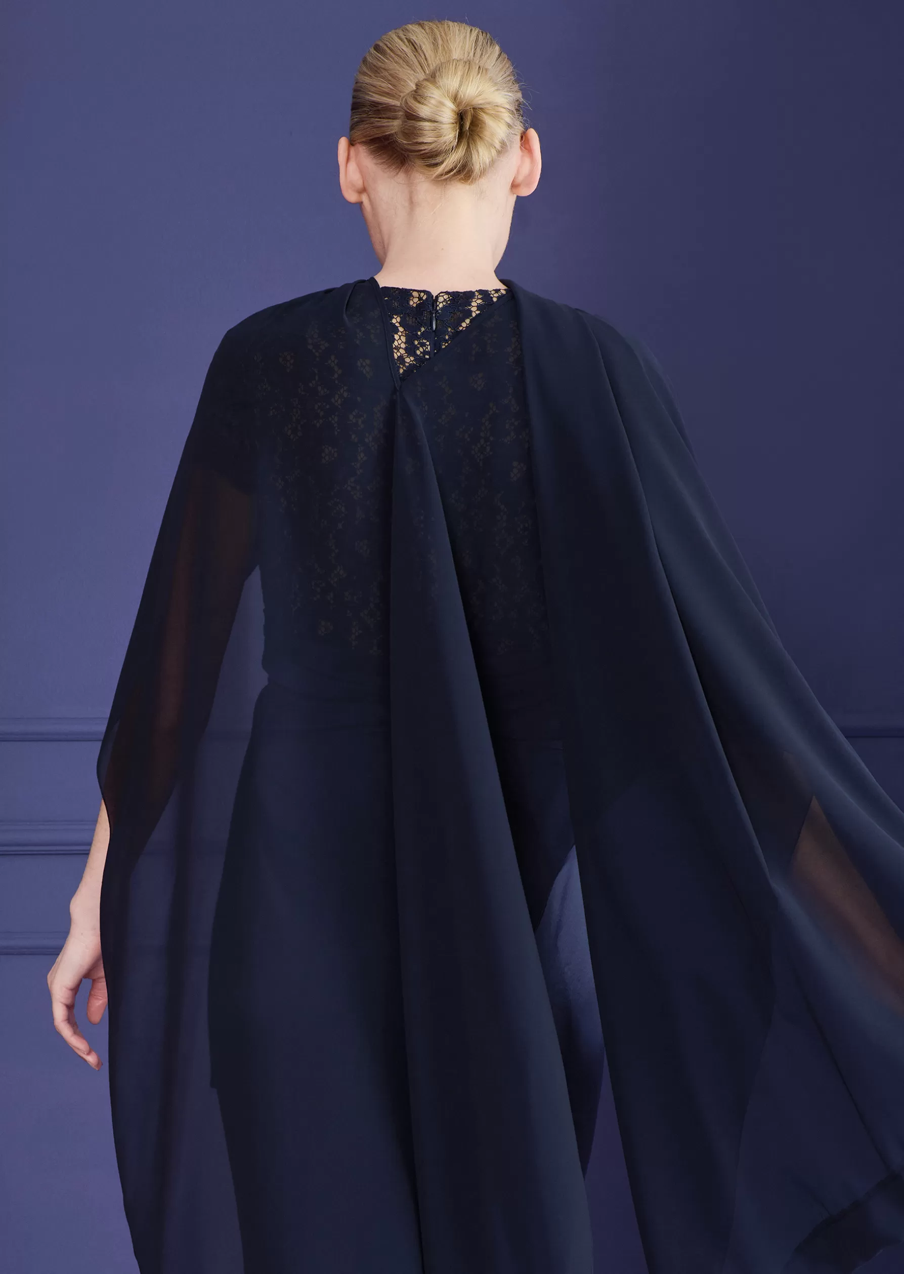 Wraps & Stoles-Talbot Runhof Stole Cia1 Midnightblue
