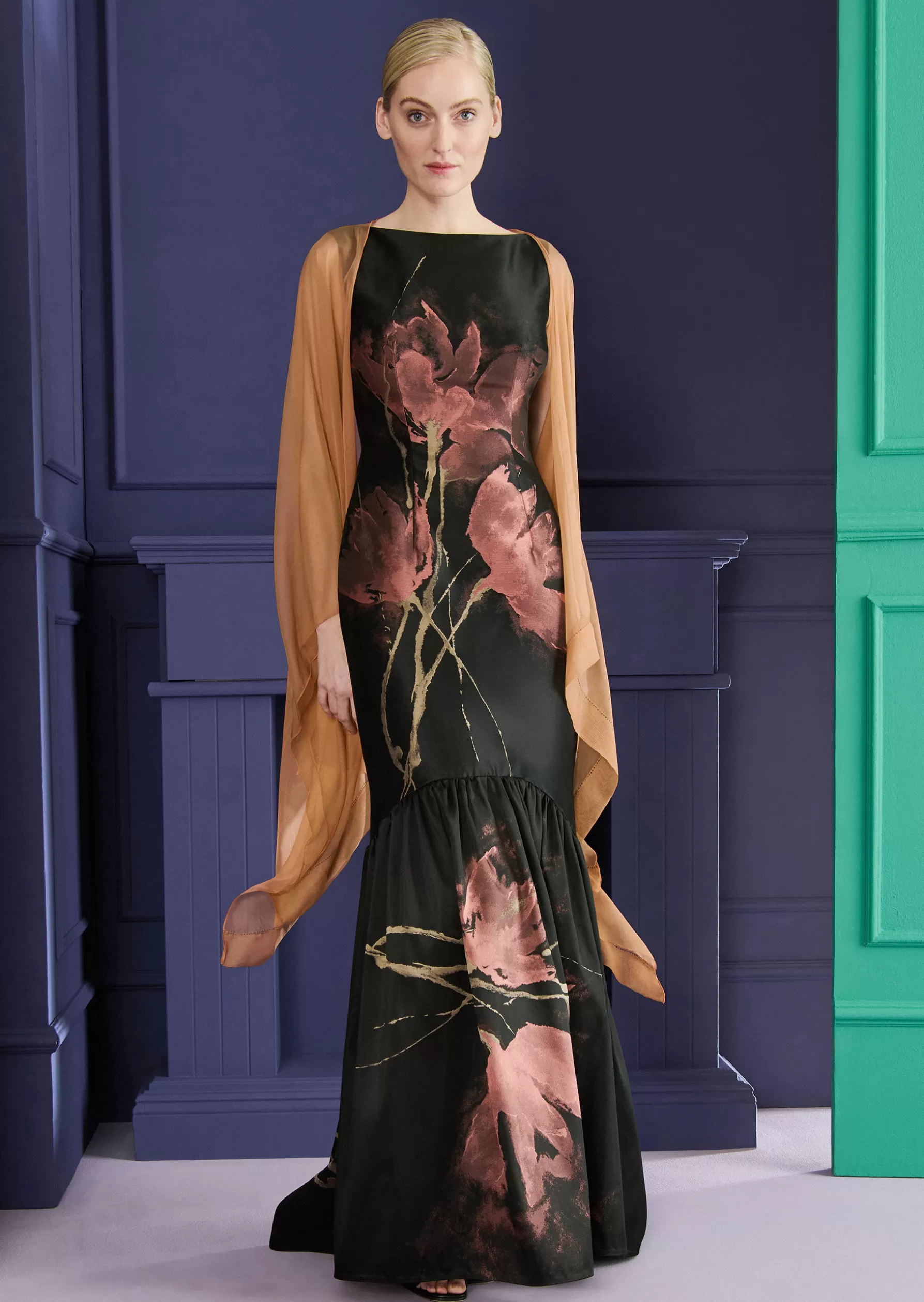 Wraps & Stoles-Talbot Runhof Stole Hint11 Blushpink