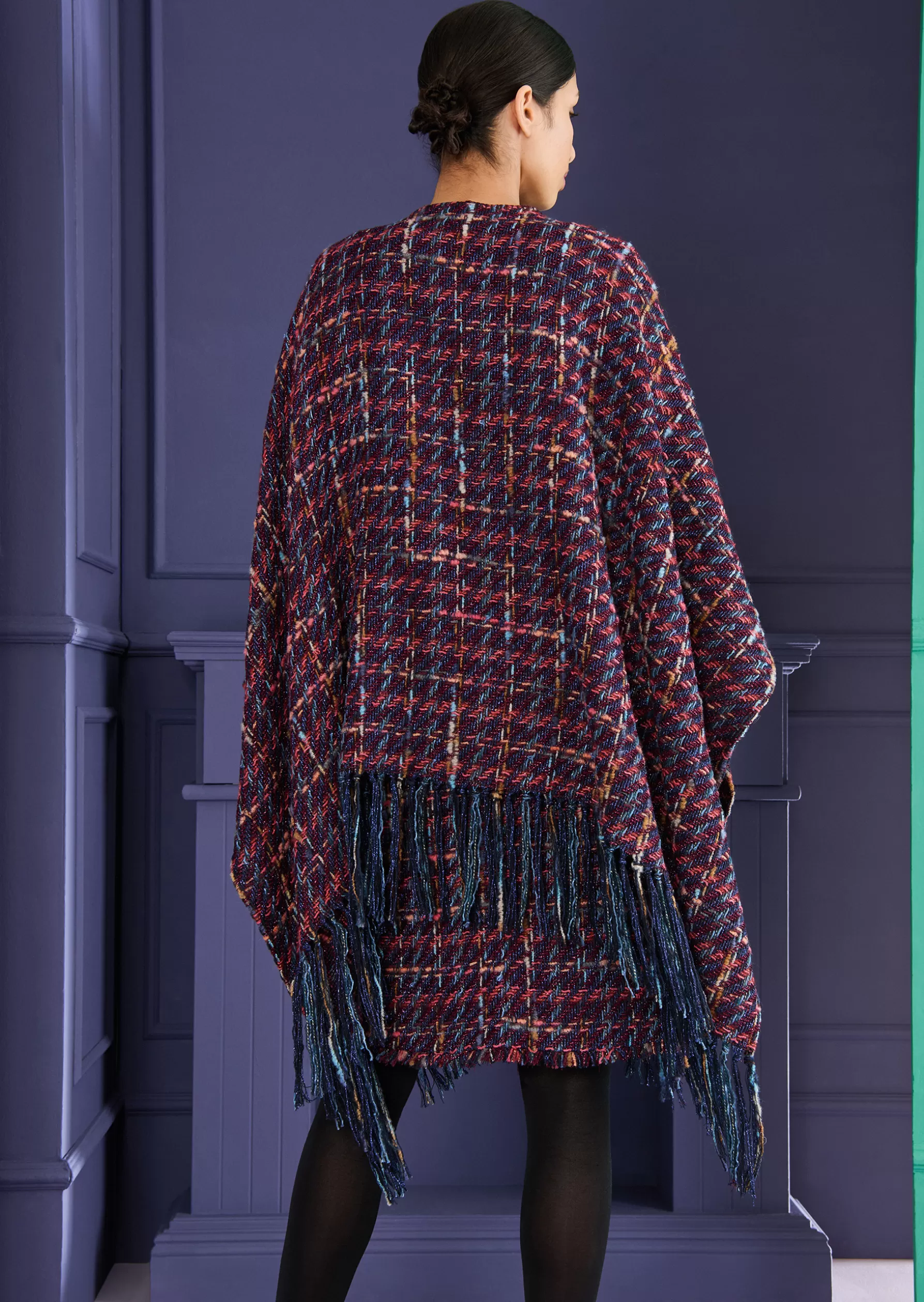 Wraps & Stoles-Talbot Runhof Stole Hint19 Fuchsiapurple