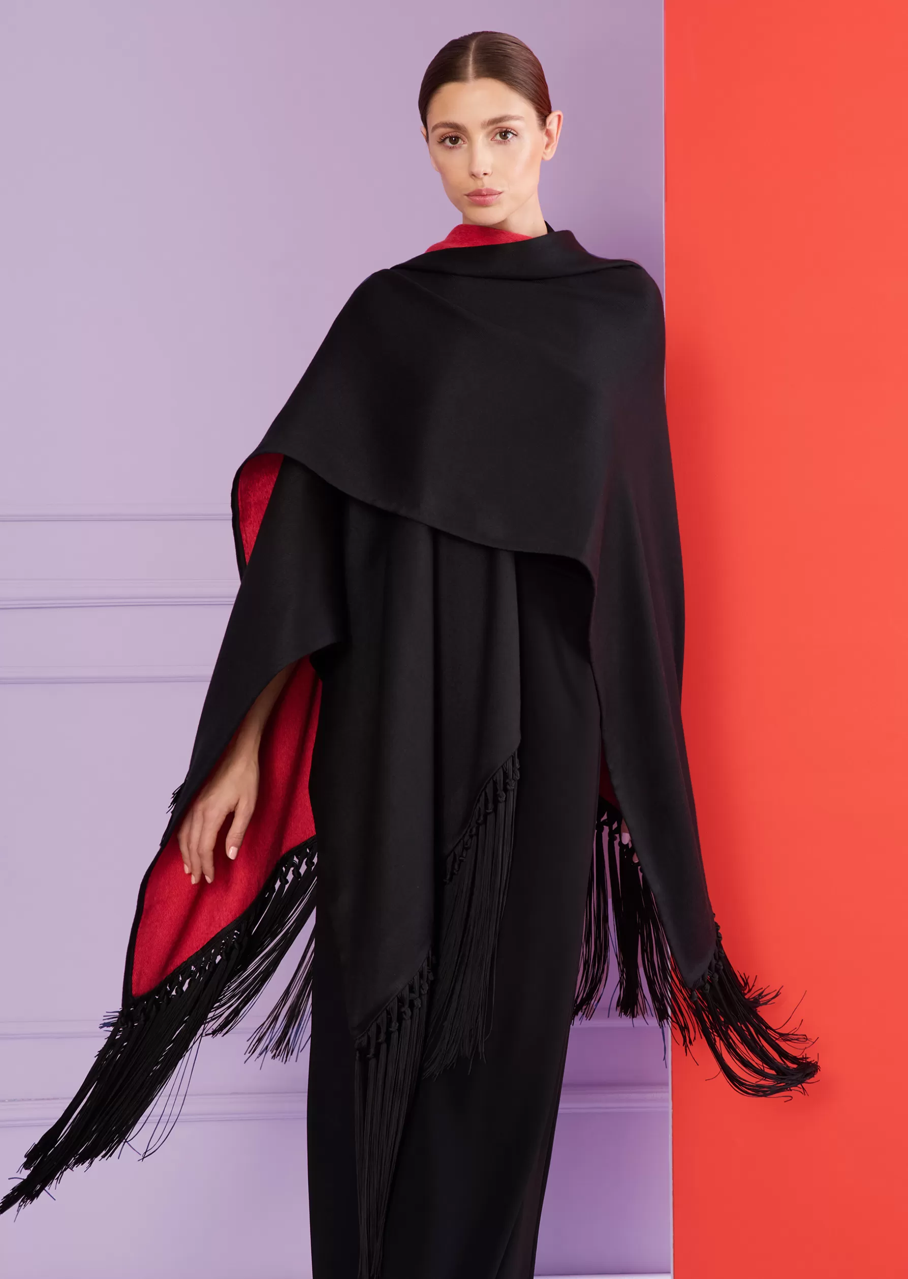Wraps & Stoles-Talbot Runhof Stole Hint20 Black