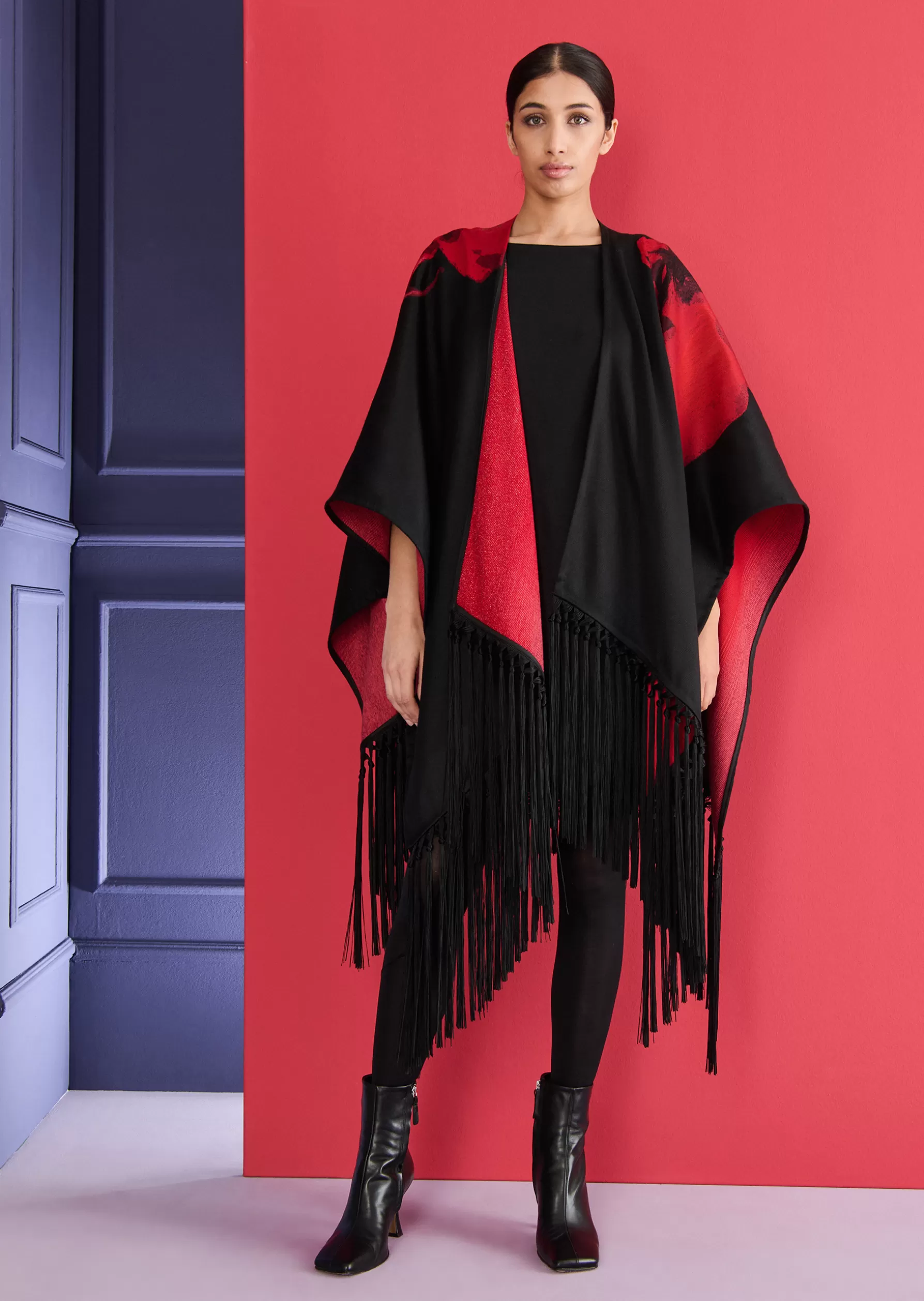 Wraps & Stoles-Talbot Runhof Stole Hint20 Black