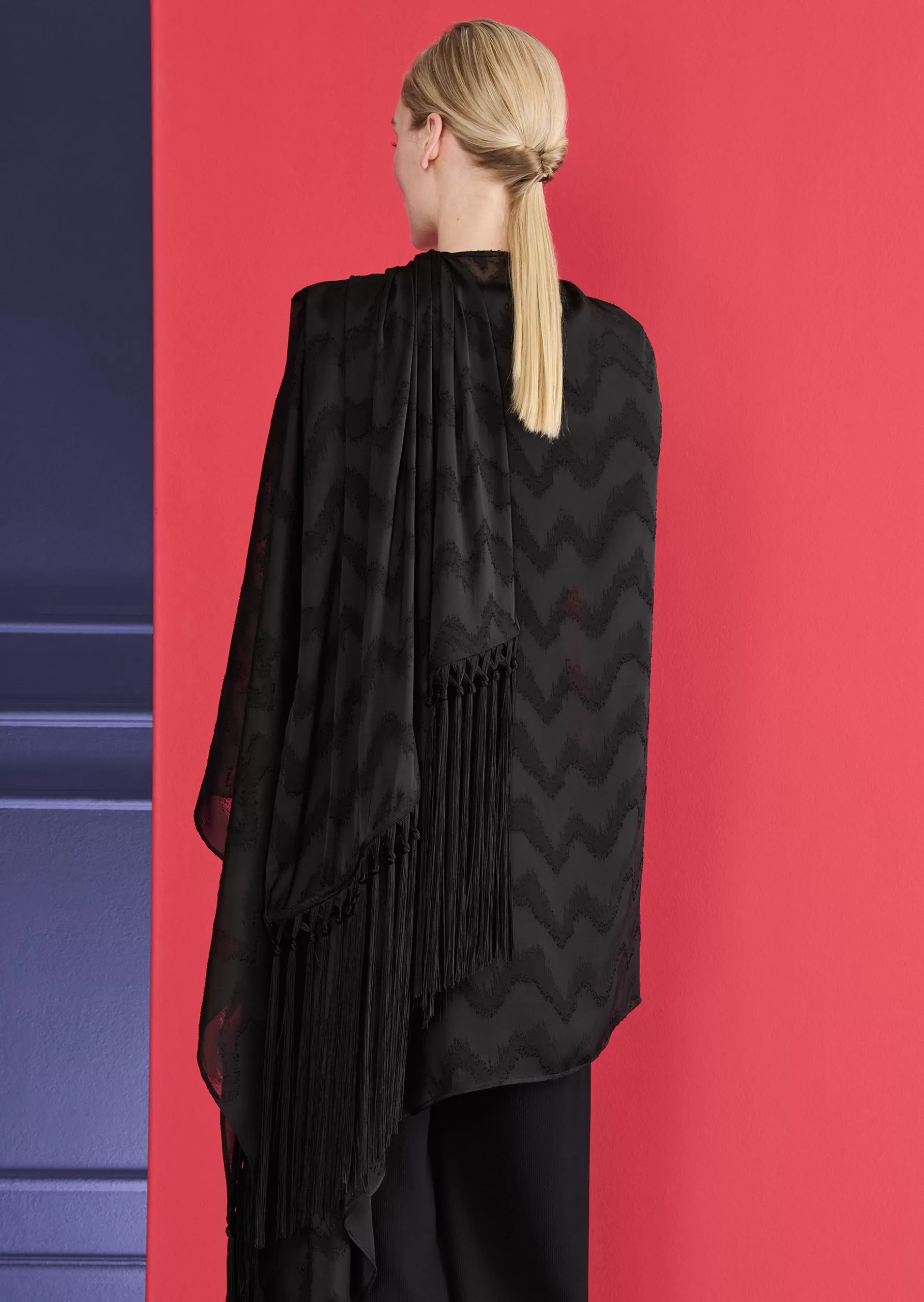 Wraps & Stoles-Talbot Runhof Stole Hint22 Black