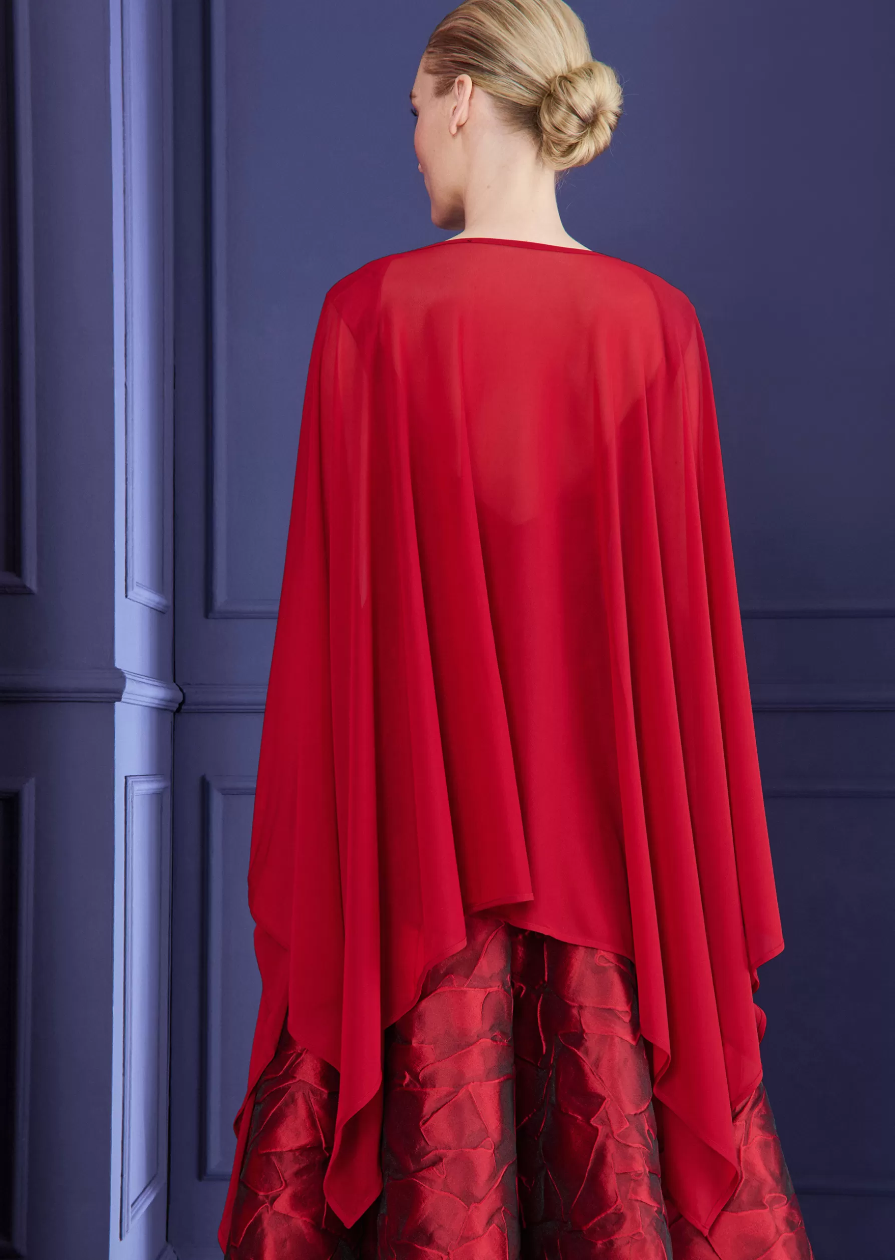 Wraps & Stoles-Talbot Runhof Stole Hint3 Scarletred