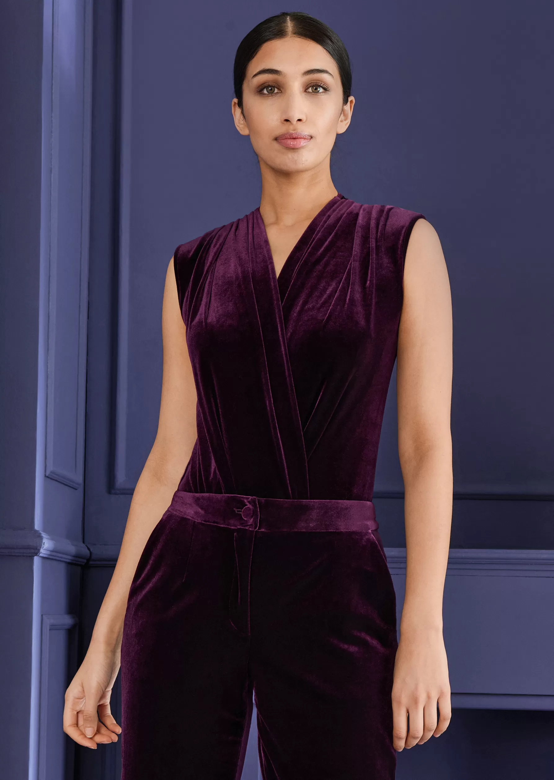 Tops-Talbot Runhof Top Bay10 Aubergine