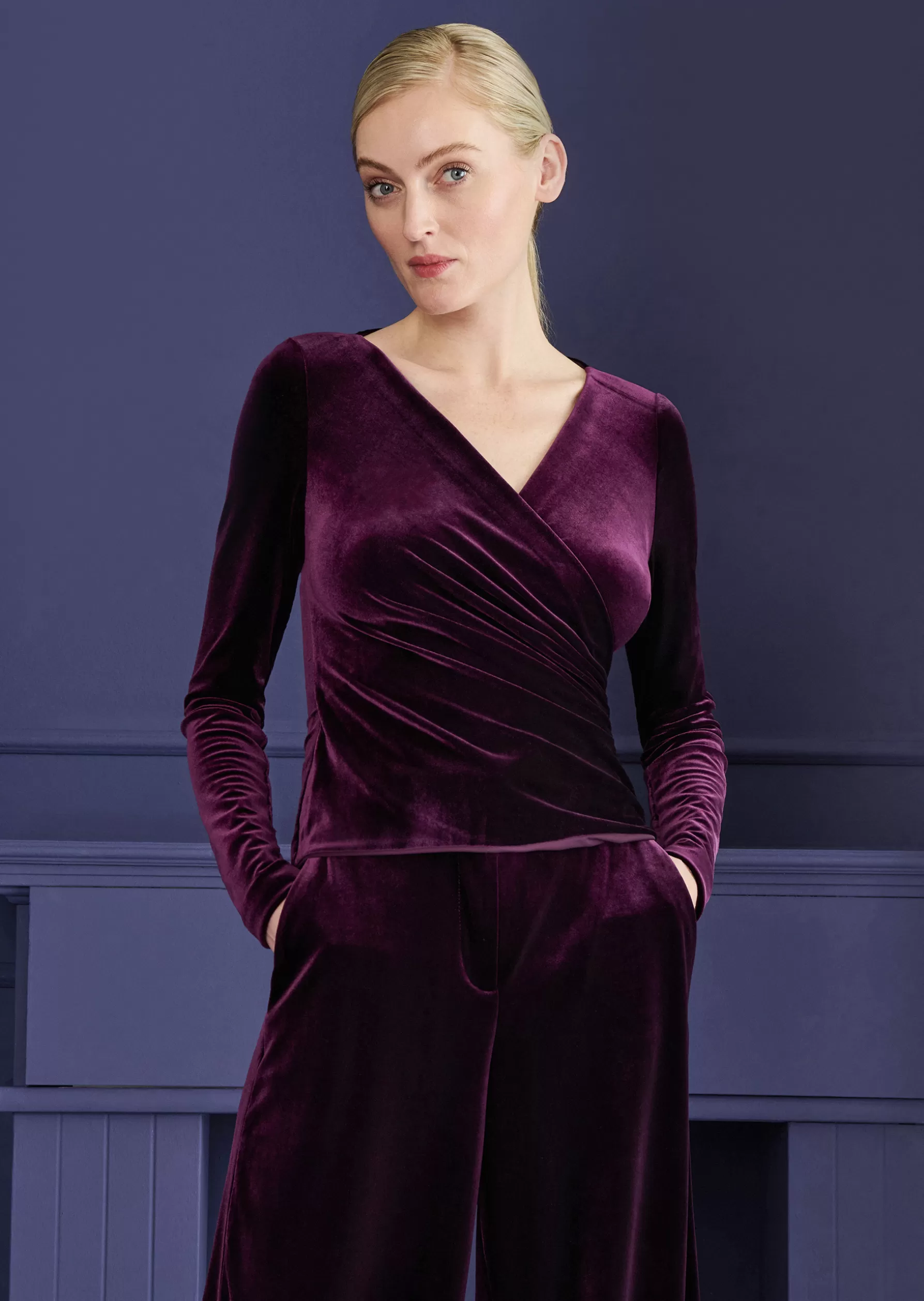 Tops-Talbot Runhof Top Cassiopeia5 Aubergine
