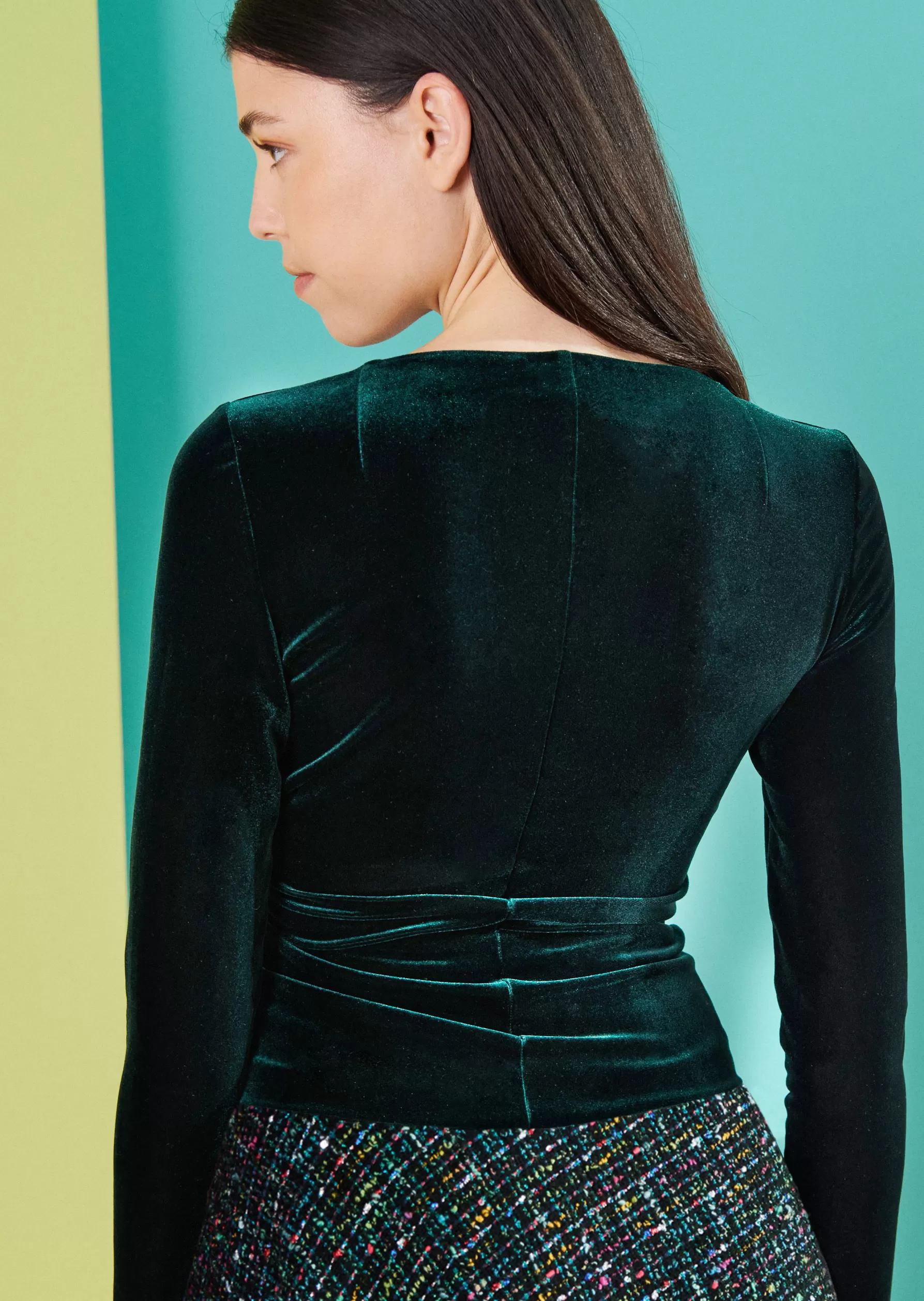 Tops-Talbot Runhof Top Cassiopeia5 Huntergreen