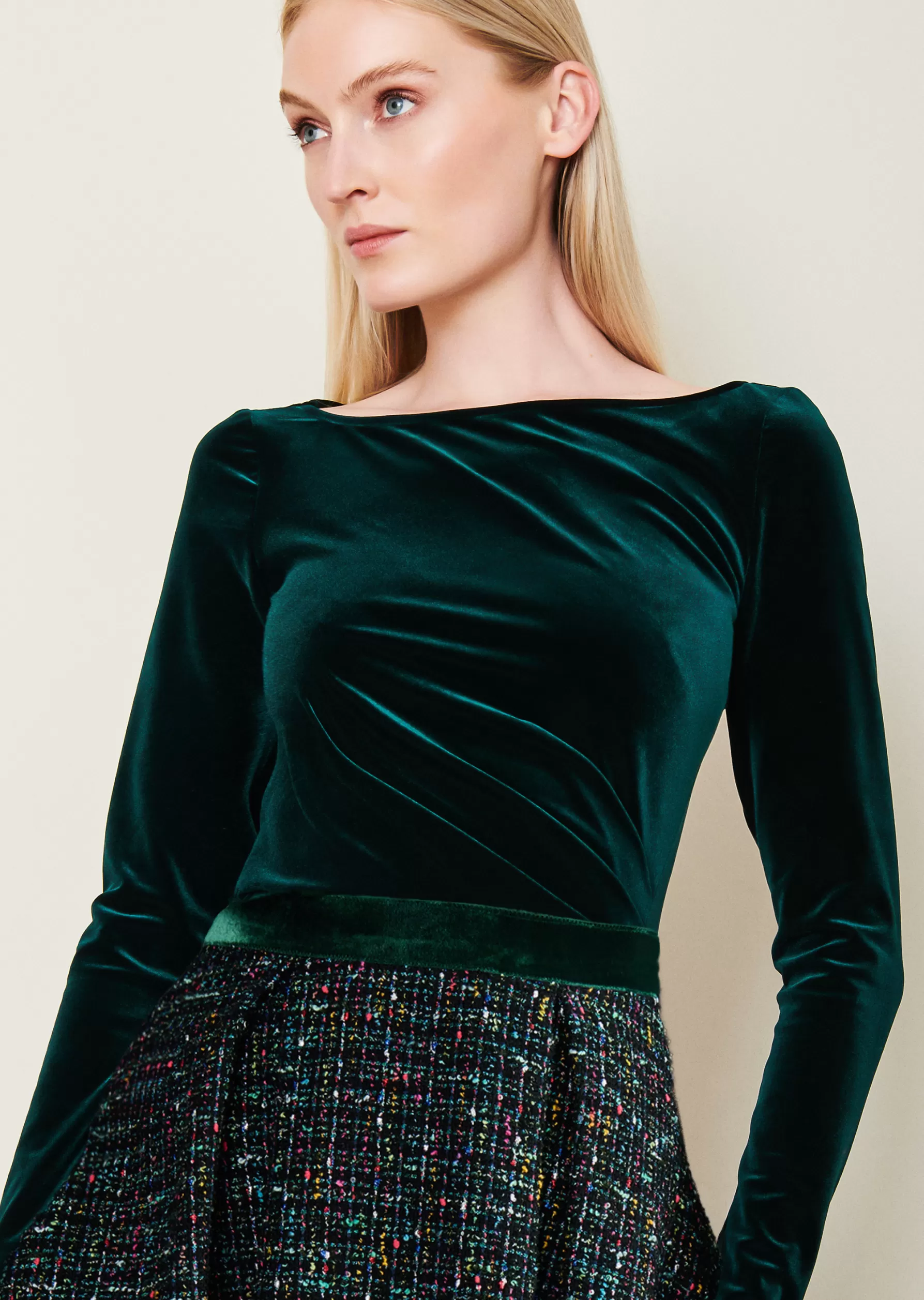 Tops-Talbot Runhof Top Dafina1 Huntergreen
