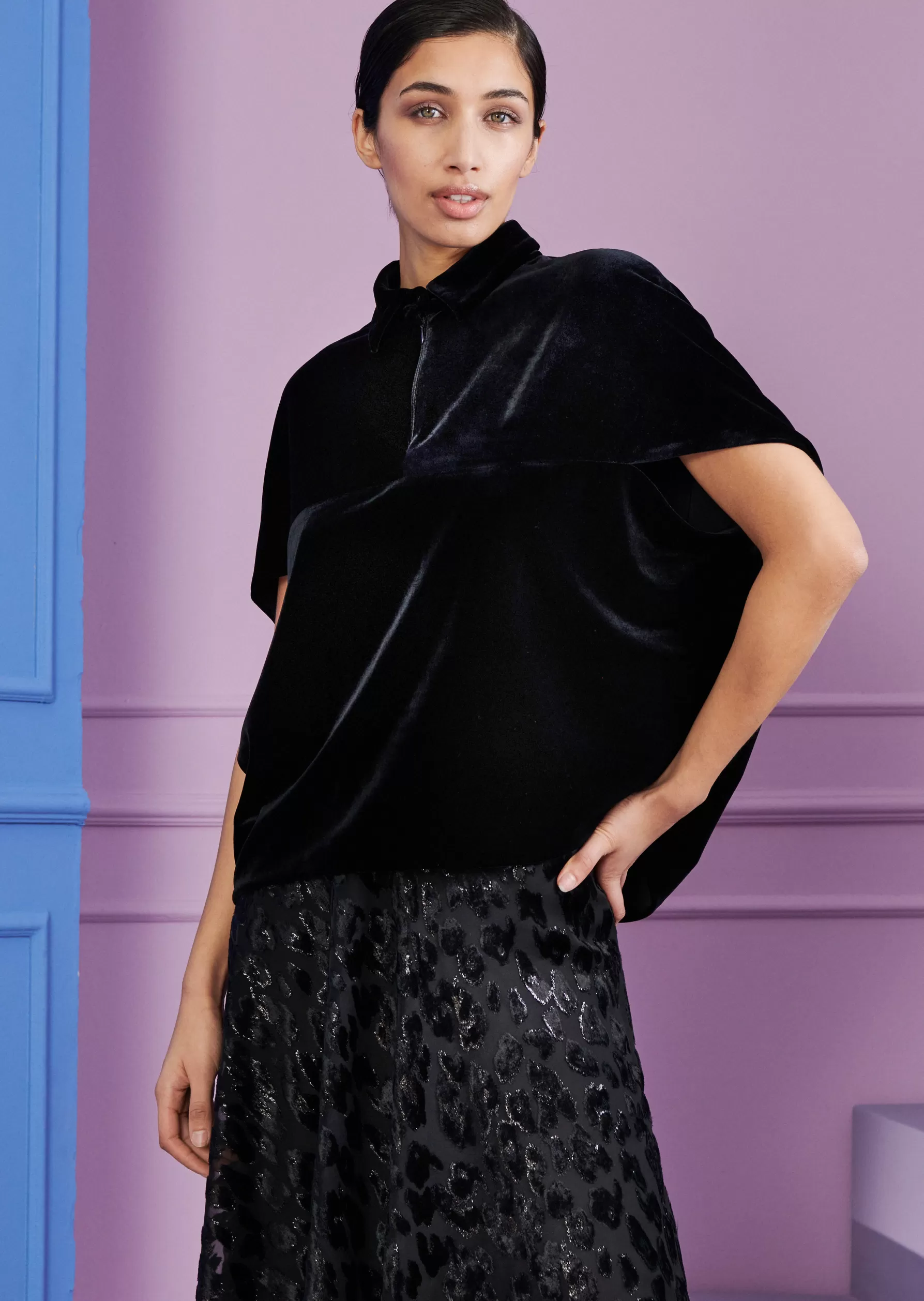 Tops-Talbot Runhof Top Hamlet5 Black